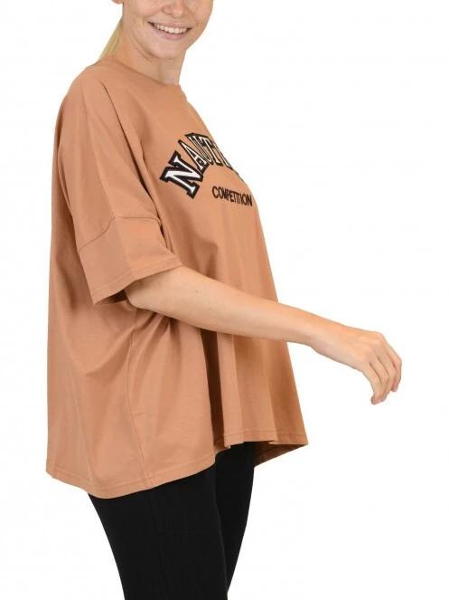 Nautica Elm Oversized T-Shirt női oversize póló barna színben 3