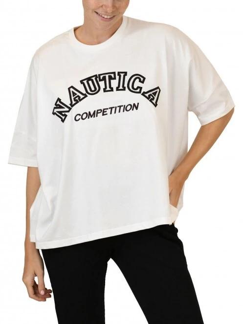 Nautica Elm Oversized T-Shirt női oversize póló fehér színben 2