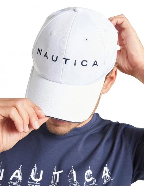 Nautica Robson Snapback Cap férfi baseball sapka fehér színben 5
