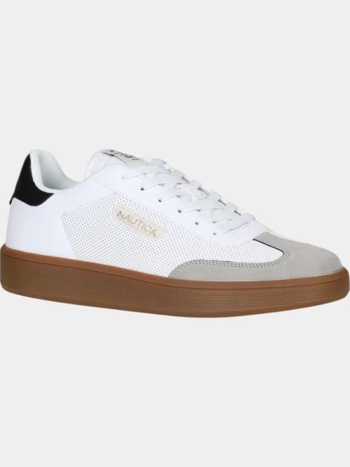 Nautica ACE LTH-SD WHITE-BLACK férfi sneaker homok színben 2