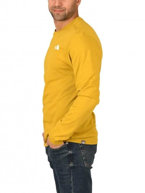 The North Face M L/S Easy Tee - Eu férfi hosszú ujjú póló sárga színben 3