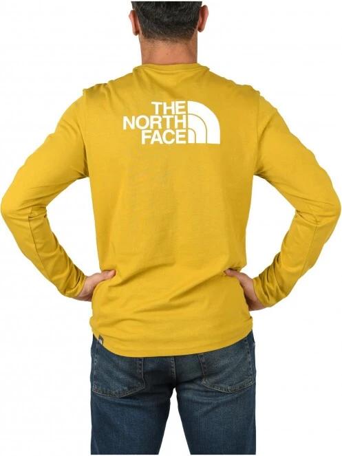 The North Face M L/S Easy Tee - Eu férfi hosszú ujjú póló sárga színben 4