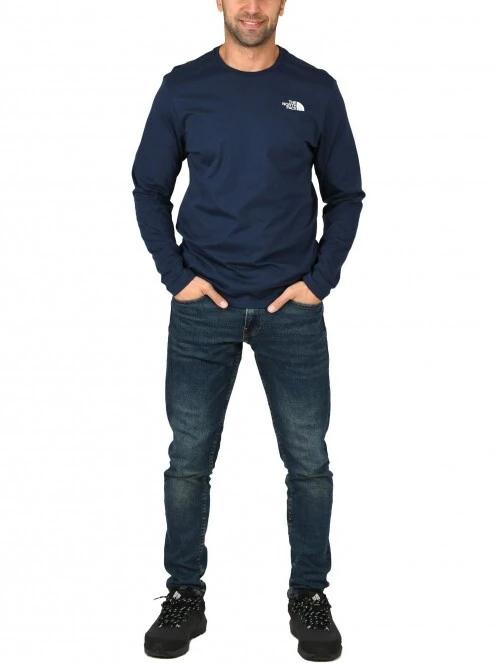 The North Face M L/S Easy Tee - Eu férfi hosszú ujjú póló sötétkék színben 5