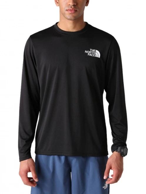 The North Face M Reaxion Amp L/S Crew - Eu férfi hosszú ujjú póló fekete színben 2
