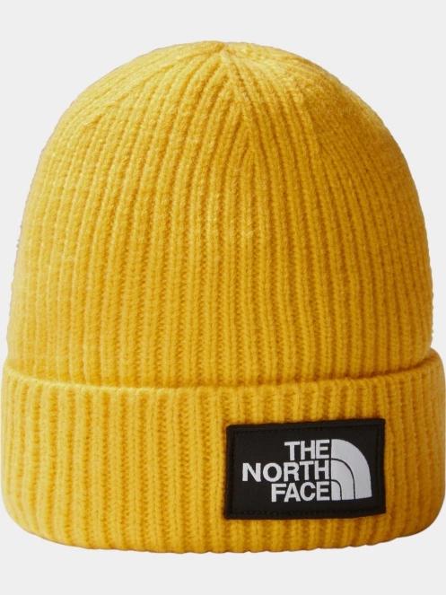 The North Face Tnf Logo Box Cuffed Beanie sapka sárga színben 2