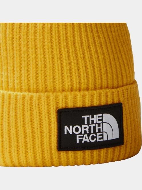 The North Face Tnf Logo Box Cuffed Beanie sapka sárga színben 3