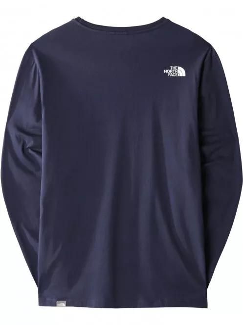 The North Face M L/S Simple Dome Tee - Eu férfi hosszú ujjú póló sötétkék színben 3