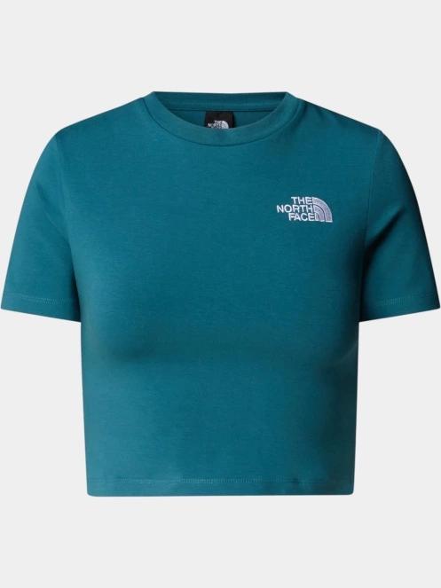 The North Face W Ss Essential Cropped Slim Tee női crop top kék színben 5