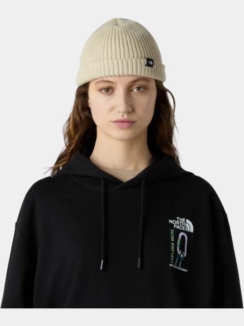 The North Face Tnf Fisherman Beanie kötött sapka homok színben 4