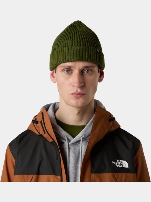 The North Face Tnf Fisherman Beanie kötött sapka zöld színben 4