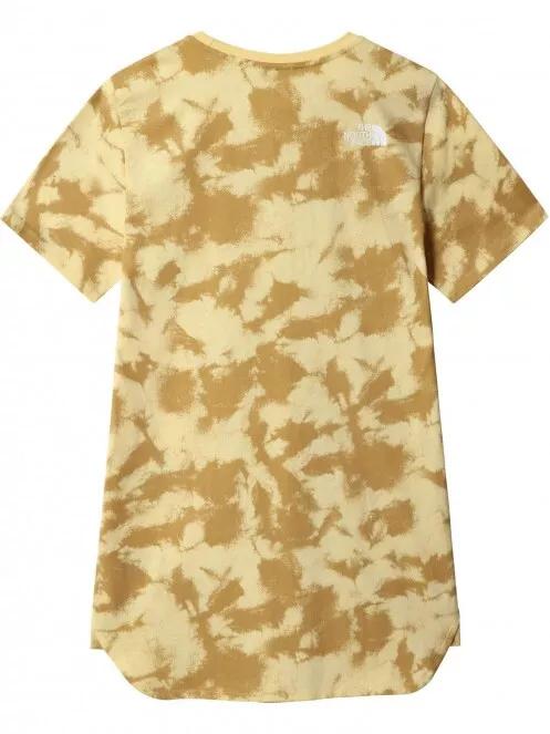 The North Face W Simple Dome Tee Dress Update női ruha sárga színben 3