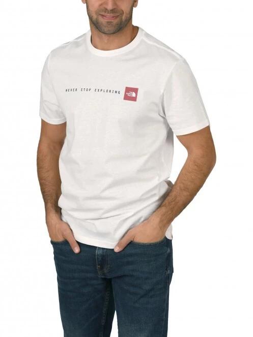 The North Face M S/S Never Stop Exploring Tee férfi rövid ujjú póló fehér színben 2