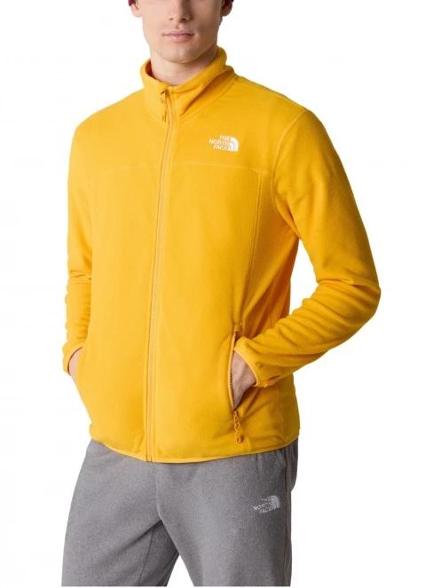 The North Face M 100 Glacier Full Zip férfi polár pulóver sárga színben 2