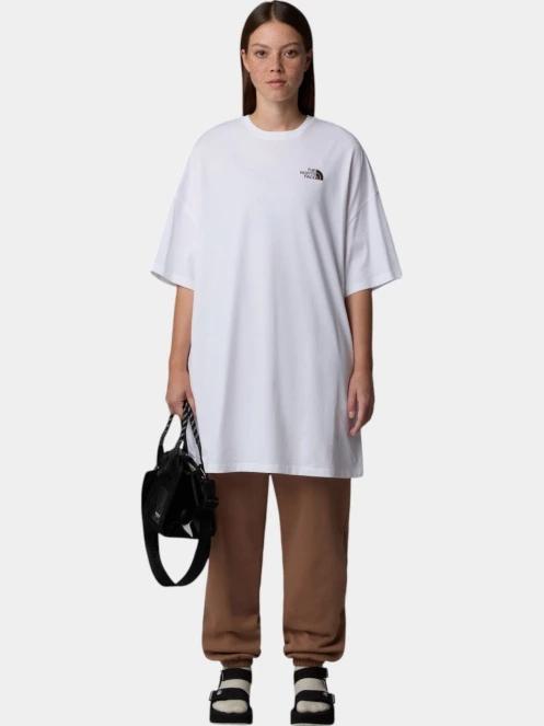 The North Face W S/S Essential Oversize Tee Dress női pólóruha fehér színben 4