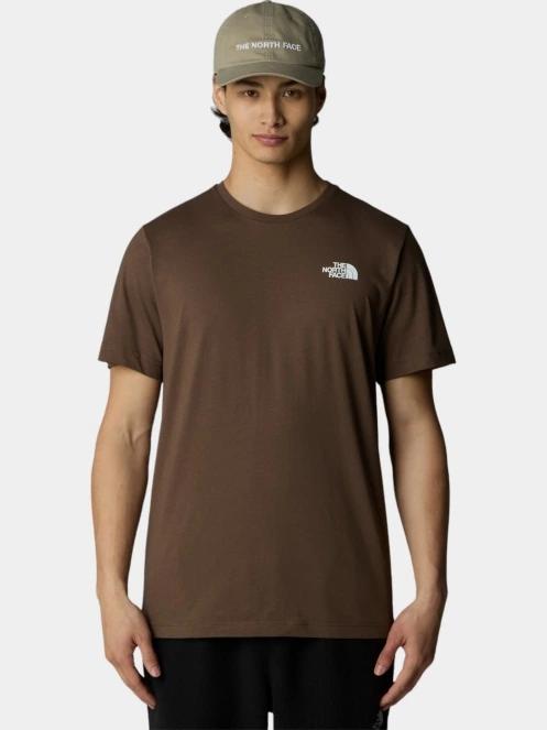 The North Face M S/S Redbox Tee férfi rövid ujjú póló barna színben 2