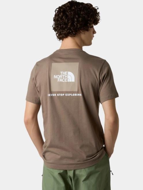 The North Face M Ss Box Nse Tee férfi rövid ujjú póló barna színben 3