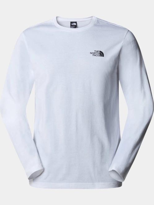 The North Face M L/S Simple Dome Tee férfi hosszú ujjú póló fehér színben 5