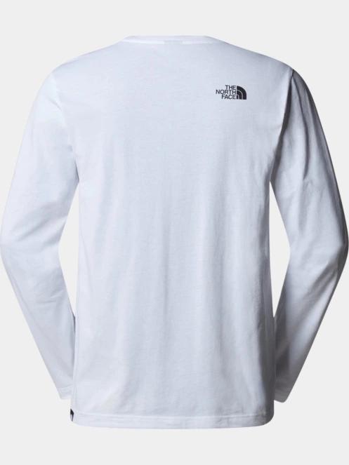 The North Face M L/S Simple Dome Tee férfi hosszú ujjú póló fehér színben 6