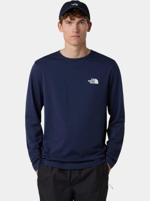The North Face M L/S Simple Dome Tee férfi hosszú ujjú póló sötétkék színben 2