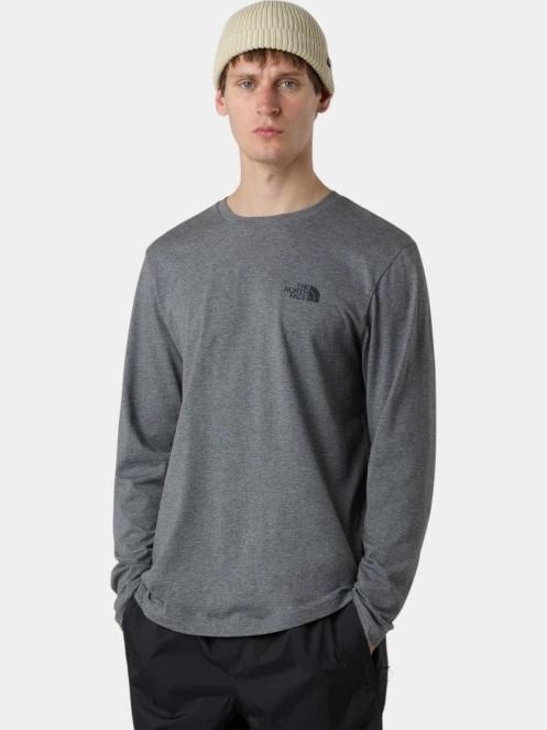 The North Face M L/S Simple Dome Tee férfi hosszú ujjú póló szürke színben 2