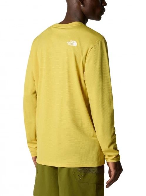 The North Face M Shadow Ls férfi hosszú ujjú póló sárga színben 3