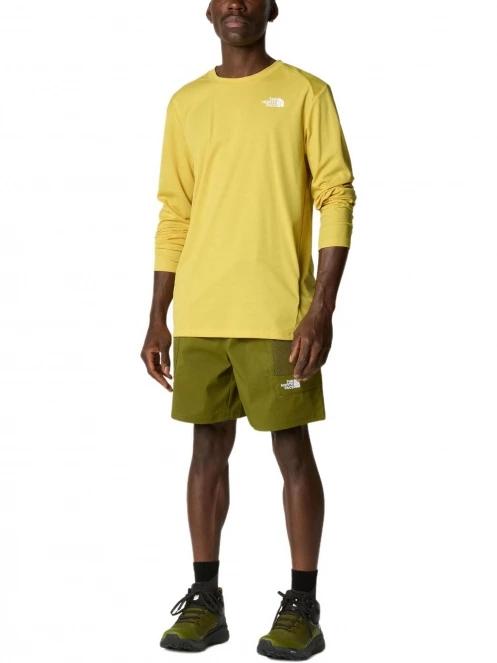 The North Face M Shadow Ls férfi hosszú ujjú póló sárga színben 4