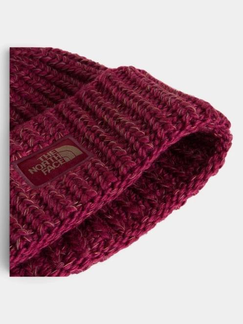 The North Face Cozy Chunky Cabin Beanie bojtos sapka bordó színben 3