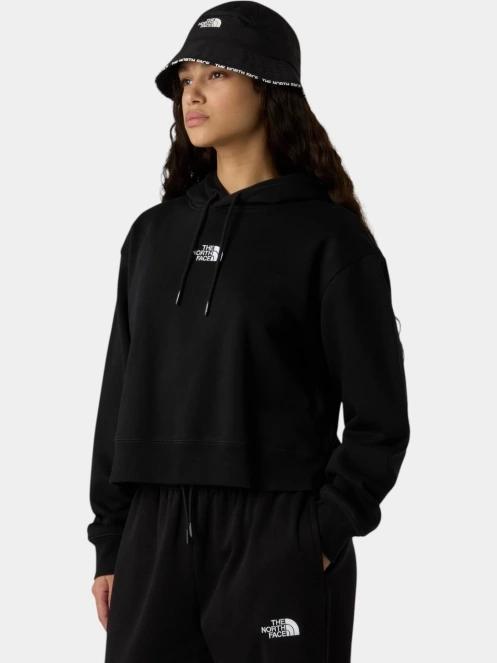 The North Face W Essential Crop Hoodie női kapucnis pulóver fekete színben 2