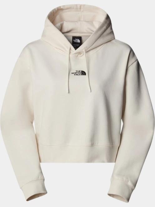 The North Face W Essential Crop Hoodie női kapucnis pulóver fehér színben 5