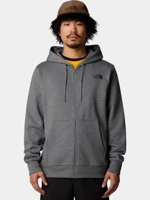The North Face M Simple Dome Full Zip Hoodie férfi kapucnis pulóver szürke színben 2