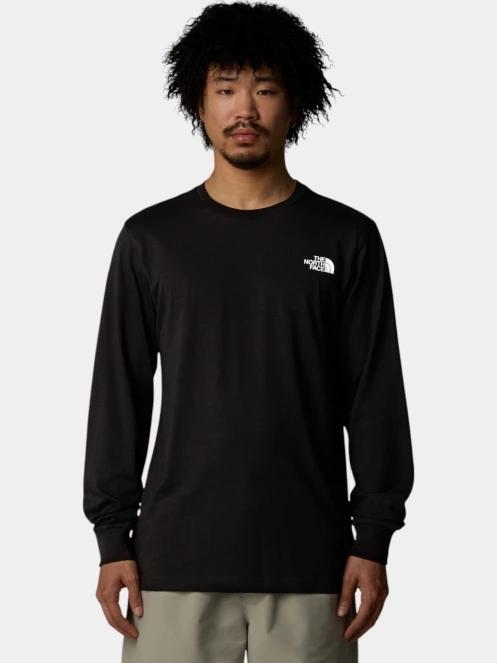 The North Face M L/S Easy Tee férfi hosszú ujjú póló fekete színben 2