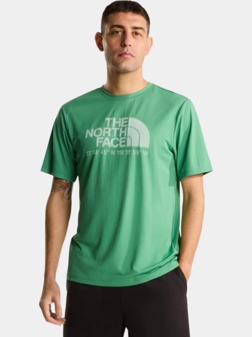 The North Face M 24/7 S/S Tee Logo Graphic Reg férfi rövid ujjú sport póló zöld színben 2