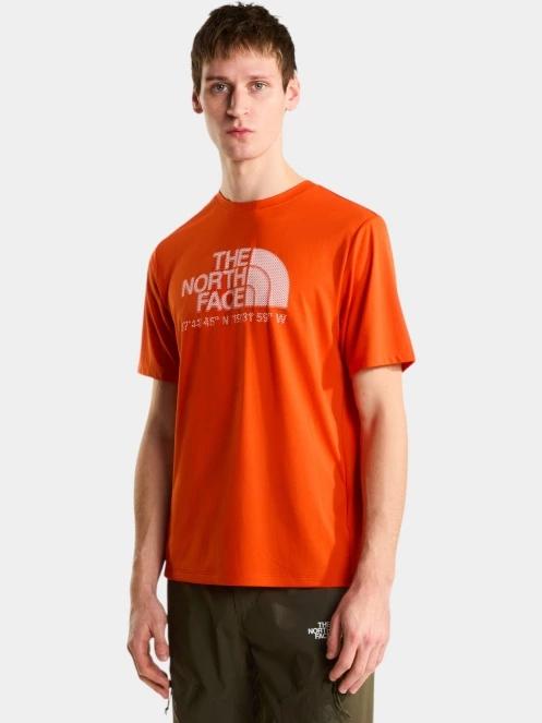 The North Face M 24/7 S/S Tee Logo Graphic Reg férfi rövid ujjú sport póló narancssárga színben 3