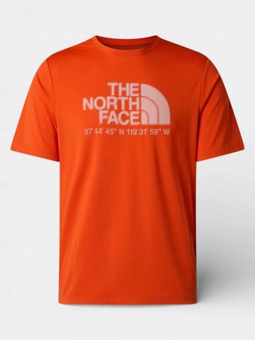 The North Face M 24/7 S/S Tee Logo Graphic Reg férfi rövid ujjú sport póló narancssárga színben 6