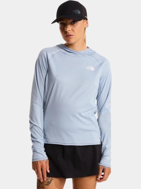 The North Face W Sunriser Hoodie női hosszú ujjú sport póló világoskék színben 2