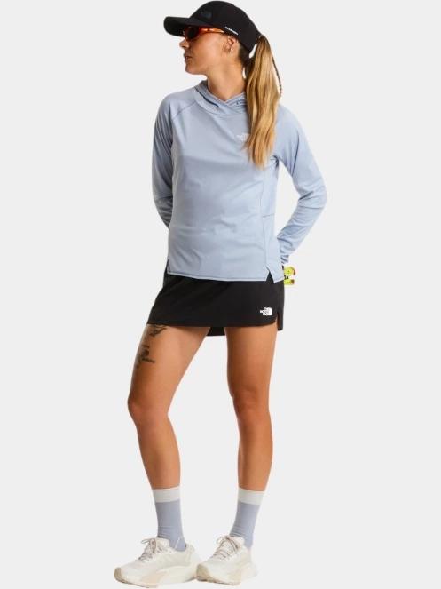 The North Face W Sunriser Hoodie női hosszú ujjú sport póló világoskék színben 4