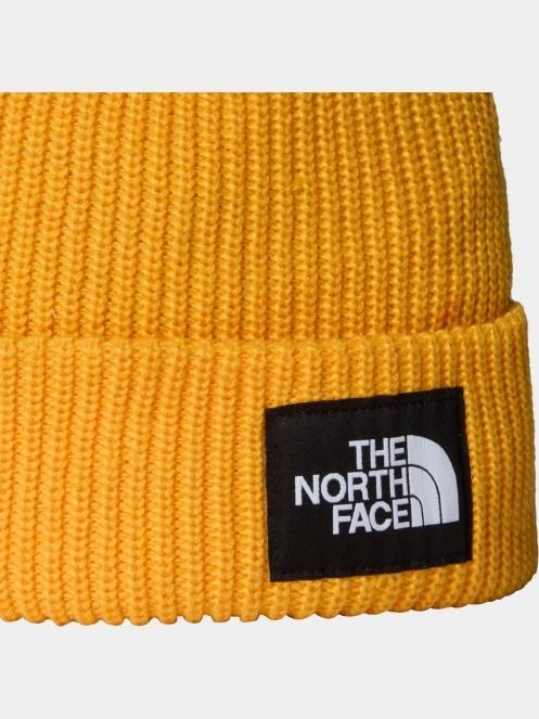 The North Face Salty Lined Beanie kötött sapka sárga színben 4