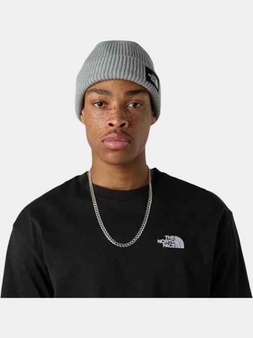The North Face Salty Lined Beanie kötött sapka szürke színben 5