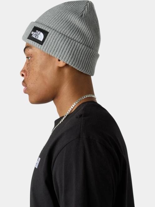The North Face Salty Lined Beanie kötött sapka szürke színben 6