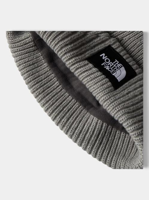 The North Face Salty Lined Beanie kötött sapka szürke színben 3