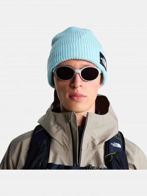 The North Face Salty Lined Beanie kötött sapka világoskék színben 4