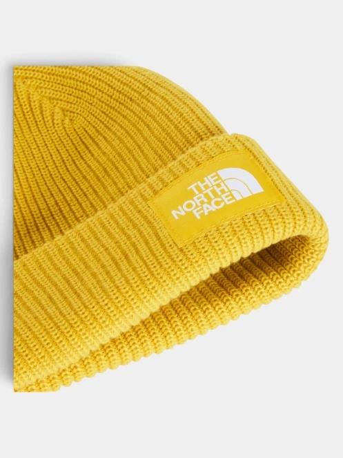 The North Face Salty Lined Beanie kötött sapka sárga színben 3