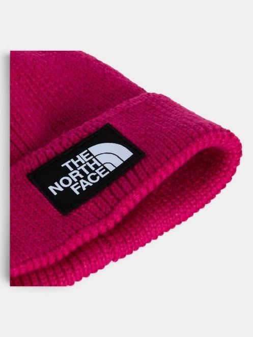 The North Face Tnf Logo Box Cuffed Beanie kötött sapka magenta színben 3