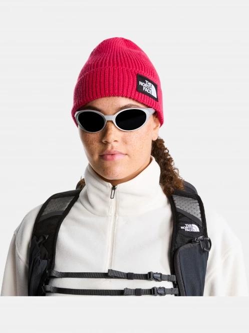 The North Face Tnf Logo Box Cuffed Beanie kötött sapka magenta színben 4