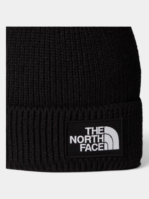 The North Face Tnf Logo Box Cuffed Beanie kötött sapka fekete színben 3