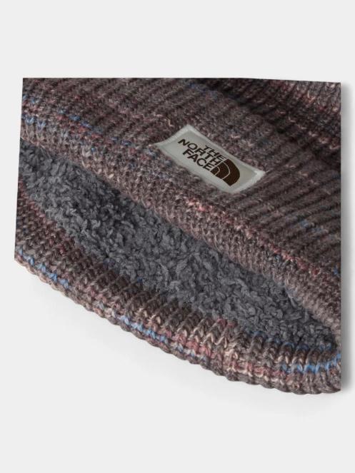 The North Face Salty Bae Lined Beanie kötött sapka barna színben 4