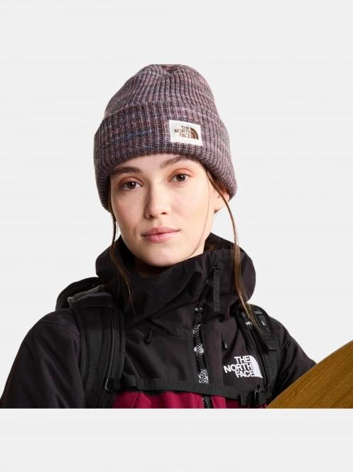 The North Face Salty Bae Lined Beanie kötött sapka lila színben 4