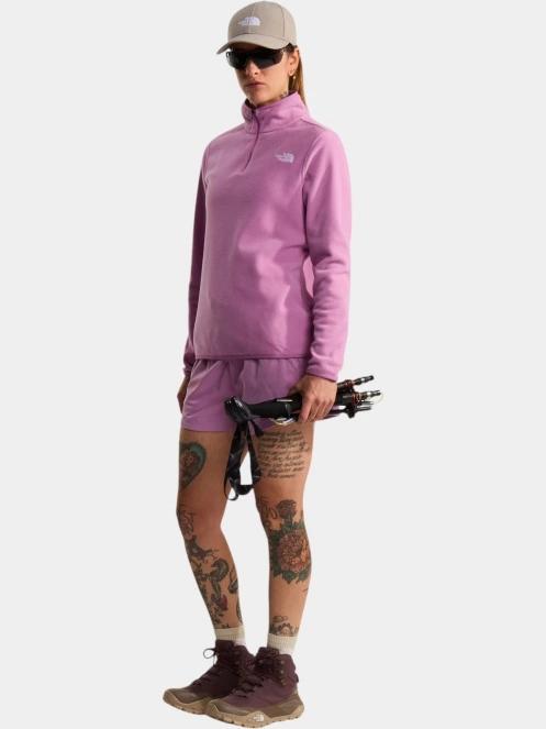 The North Face W Glacier Fleece 1/4 Zip Jacket női polár pulóver magenta színben 5
