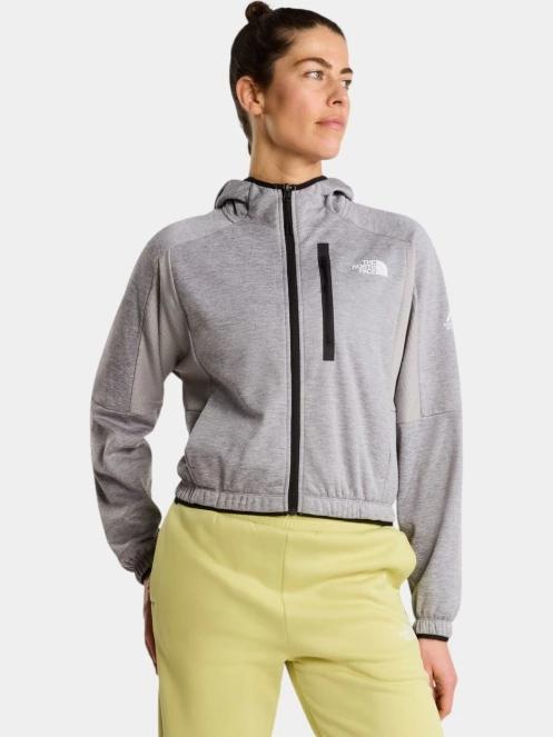 The North Face W Mountain Athletics Fleece Full Zip Jac női polár pulóver szürke színben 2