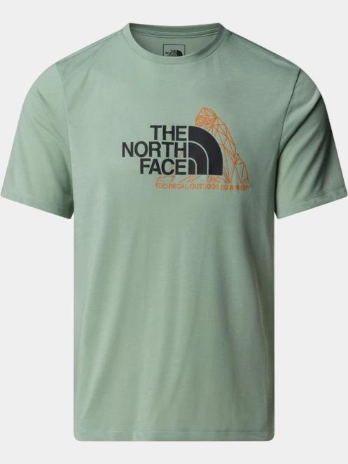 The North Face M Mountain Foundation Ss Tee-Graphic férfi rövid ujjú póló zöld színben 5